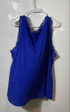 Load image into Gallery viewer, Karen Scott Womens Blue Cotton V-Neck Sleeveless Pullover Blouse Top Size 3X
