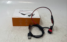 Load image into Gallery viewer, TouchBone S6 Black Red Wireless Bone Conduction Sports Headphones Untested
