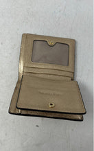 Load image into Gallery viewer, Michael Kors Womens Gold Saffiano Leather Card Holder Mini Bifold Wallet
