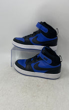 Load image into Gallery viewer, Nike Kids Court Borough Mid 2 CD7783-404 Blue Black Sneaker Shoes Size 2Y
