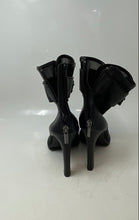 Load image into Gallery viewer, Karl Lagerfeld Paris Womens Blayze Black Peep-Toe Back-Zip Ankle Booties Sz 7.5
