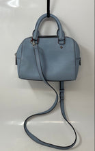 Load image into Gallery viewer, Michael Kors Womens Baby Blue Leather Detachable Strap Mini Satchel Bag
