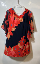 Load image into Gallery viewer, Style &amp; Co. Womens Multicolor Floral 3/4 Sleeve Scoop Neck Tunic Top Size L
