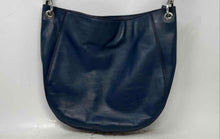 Load image into Gallery viewer, Michael Kors Womens Nomad Blue Leather Shoulder Strap Zip Top Lined Hobo Bag
