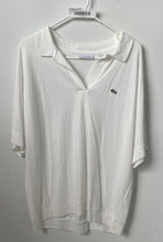 Load image into Gallery viewer, Lacoste Womens White Short Sleeve Collared Relaxed Fit Pique Polo Shirt Size XL
