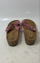 Load image into Gallery viewer, A. Giannetti Womens Pink Leather Wedge Heel Thong Sandals Size 9 Made In Italy
