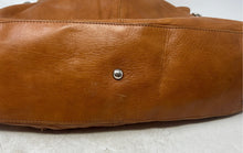 Load image into Gallery viewer, Valentina Womens Brown Leather Inner Pockets Double Handle Hobo Bag
