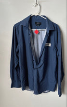 Load image into Gallery viewer, Jones New York Signature Mens Blue Slim Fit Dress Shirt Size L 16-16.5 32/33
