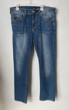 Load image into Gallery viewer, True Religion Mens Blue Denim Ricky Relaxed Straight Leg Jeans Size 36
