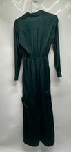 Load image into Gallery viewer, Express Womens Green Button Front Tie Waist Wide-Leg Utility Cargo Jumpsuit XS
