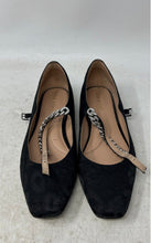 Load image into Gallery viewer, Cole Haan Womens Bridge Black Suede Square Toe Buckle Ballet Flats Size 7.5 B
