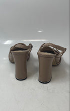 Load image into Gallery viewer, Karl Lagerfeld Paris Womens Beige Slip-On Chain Block Slingback Heels Size 9

