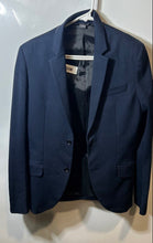 Load image into Gallery viewer, Armani Exchange Mens Blue Long Sleeve Notch Lapel Two-Button Blazer Size M
