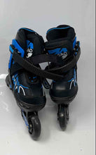 Load image into Gallery viewer, M-Gro Kids Blue And Black Illuminating Wheels Adjustable Inline Skates Size 1-5
