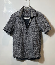 Load image into Gallery viewer, Michael Kors Mens Black Printed Short Sleeve Button-Up Shirt Size Medium
