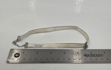 Load image into Gallery viewer, Authentic Dior Women's White Satin Ribbon/Silver Tone Necklace
