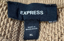 Load image into Gallery viewer, Express Mens Brown Textured Striped Crew Neck Pullover Sweater Size XL
