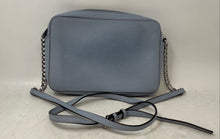 Load image into Gallery viewer, Michael Kors Womens Blue Inner Pockets Zipper Shoulder Crossbody Handbag
