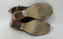 Load image into Gallery viewer, Santa Lolla Womens Brown Peep Toe High Block Heel Slingback Sandals Size 9
