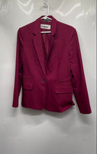 Load image into Gallery viewer, Express Womens Dark Red Long Sleeve Single-Breasted One-Button Blazer Size 10
