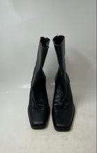 Load image into Gallery viewer, Zara Womens Black Square Toe Zipper Block Heel Ankle Boots Size 41

