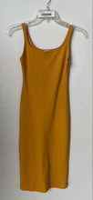 Load image into Gallery viewer, Zara Trafaluc Womens Yellow Sleeveless Scoop Neck Vented Midi Tank Dress Size S
