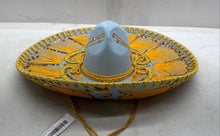 Load image into Gallery viewer, Pigalle Unisex Blue Velvet Embroidered Traditional Mexican Mariachi Sombrero Hat
