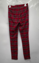 Load image into Gallery viewer, Tommy Hilfiger Womens Red Plaid Print Stretch Pull-On Skinny Ankle Pants Size 4
