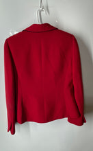 Load image into Gallery viewer, Kasper Womens Red Notch Lapel Three-Button Blazer Size 8P Missing Bottom Button
