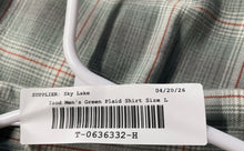 Load image into Gallery viewer, Izod Mens Green Plaid Print Long Sleeve Collared Button-Up Shirt Size Large
