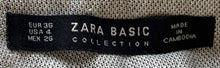 Load image into Gallery viewer, Zara Basic Womens Beige Printed Flat Front Slash Pocket Ankle Pants Size 4
