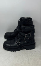 Load image into Gallery viewer, Aldo Mens Zayro Black Leather Lace-Up Triple Buckle Ankle Biker Boots Size 9
