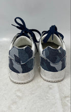 Load image into Gallery viewer, By Nataly Mendez Mens White Blue Leather Lace-Up Sneaker Shoes Size 35
