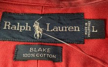 Load image into Gallery viewer, Ralph Lauren Mens Red Blake Long Sleeve Collared Button-Up Shirt Size Large
