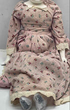 Load image into Gallery viewer, Blue Black Eyes Pink Floral Dress Classic Collectible Toy Ceramic Doll
