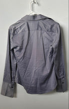 Load image into Gallery viewer, Banana Republic Womens White Black Striped Cotton Button-Up Shirt Size XS

