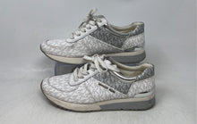 Load image into Gallery viewer, Michael Kors Womens Allie White Monogram Print Lace-Up Sneaker Shoes Size 7.5 M
