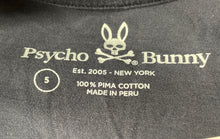 Load image into Gallery viewer, Psycho Bunny Mens Blue Cotton Short Sleeve V-Neck Pullover T-Shirt Size 5
