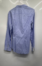 Load image into Gallery viewer, Calvin Klein Mens Blue Lilac Leaf Print Long Sleeve Button-Up Shirt Size M
