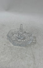 Load image into Gallery viewer, Studio Crystal By Godinger Clear Engraved Crystal Octagon Ring Holder With Box
