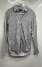 Load image into Gallery viewer, Michael Kors Mens Black White All Over Print Cotton Button-Up Shirt Size Small
