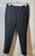 Load image into Gallery viewer, Express Womens Black Flat Front Belt Loops Back Pockets Ankle Pants Size 4
