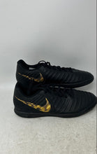 Load image into Gallery viewer, Nike Mens Tiempo Legend 7 Pro IC Black Gold Lace-Up Soccer Shoes Size 6.5
