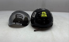Load image into Gallery viewer, Unisex Black Removable Visor Half Chin Strap Open Face Motorcycle Helmet Size M
