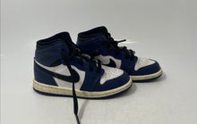 Load image into Gallery viewer, Nike Kids Air Jordan 1 Retro High OG Blue White Lace-Up Sneaker Shoes Size 9C
