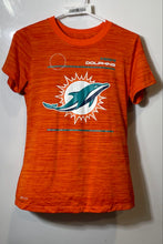 Load image into Gallery viewer, Nike Womens Dri-Fit Orange NFL Miami Dolphins Short Sleeve Sports T-Shirt Size S
