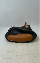 Load image into Gallery viewer, Valentina Womens Black Brown Pebbled Leather Double Handle Zip Top Shoulder Bag
