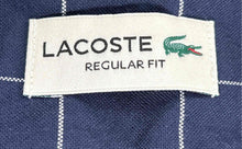 Load image into Gallery viewer, Lacoste Mens Blue White Cotton Regular Fit Long Sleeve Button-Up Shirt Size L
