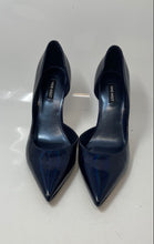 Load image into Gallery viewer, Nine West Womens Folowe Blue Leather Slip-On Pointed Toe D'Orsay Heels Size 9.5M
