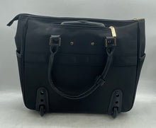 Load image into Gallery viewer, Kenneth Cole Reaction Unisex Black Wheeled Carry-On Travel Suitcase With Pouch
